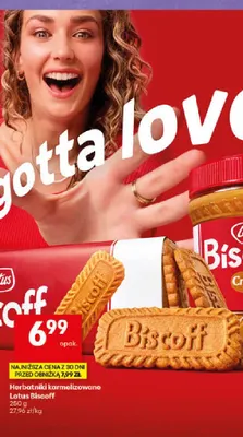 Herbatniki karmelizowane Lotus Biscoff promocja w Delikatesy Centrum
