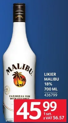 Likier Malibu 18% 700 ML promocja w Selgros