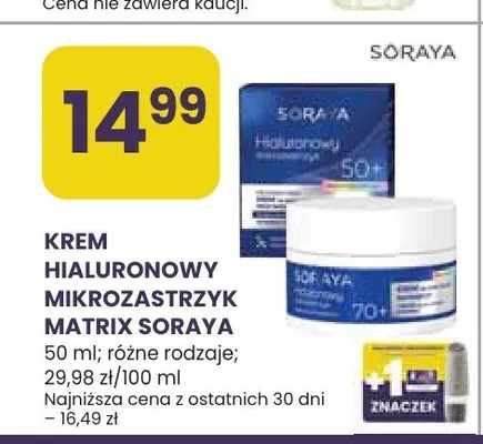 Krem hialuronowy mikrozastrzyk matrix Soraya 70+ promocja w Stokrotka