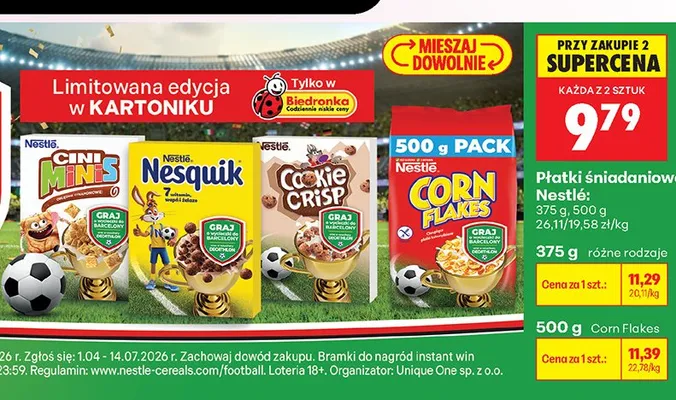 Płatki śniadaniowe Nestlé Cookie Crisp promocja w Biedronka