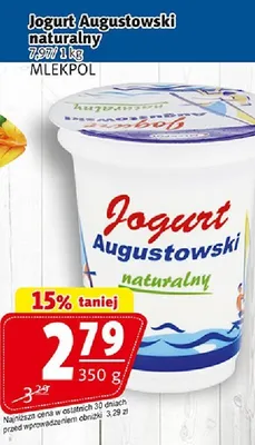 Jogurt Augustowski naturalny promocja w Prim Market