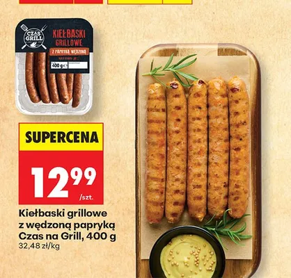 Kiełbaski grillowe z wędzoną papryką Czas na Grill promocja w Biedronka