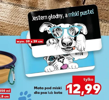 Mata pod miski dla kota promocja w Kaufland