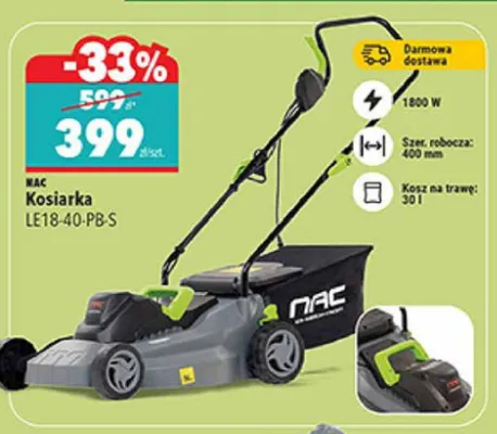 Kosiarka LE18-40-PB-S Nac promocja w Biedronka