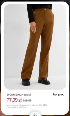 Spodnie high-waist Bonprix promocja w bonprix