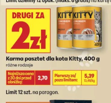 Karma pasztet dla kota Kitty promocja w Biedronka