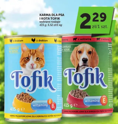Karma dla psa z wołowiną Tofik promocja w ABC