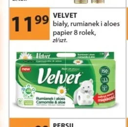 Papier toaletowy biały Velvet promocja w Drogerie Laboo