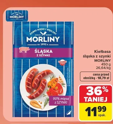 Kiełbasa śląska z szynki Morliny promocja w Carrefour