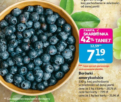 Borówki amerykańskie promocja w Auchan