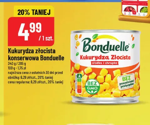 Kukurydza złocista konserwowa Bonduelle promocja w POLOmarket