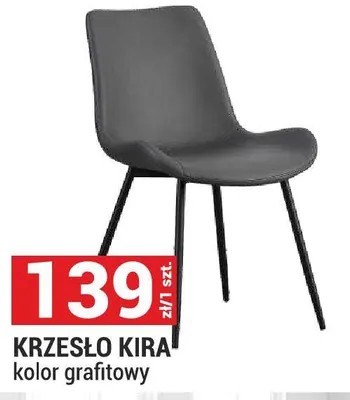 Krzesło Kira kolor grafitowy promocja w Merkury Market