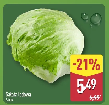 Sałata lodowa promocja w Aldi