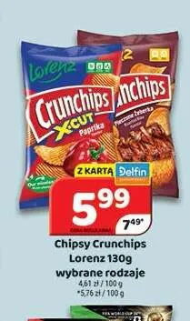 Chipsy Crunchips X-Cut Paprika Lorenz 130 g promocja w Delfin