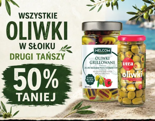Oliwki zielone nadziewane pastą paprykową Vera promocja w Dino