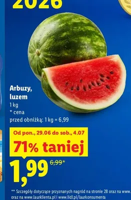 Arbuz luzem promocja w Lidl