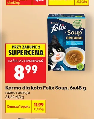 Karma dla kota Felix Soup Original promocja w Biedronka
