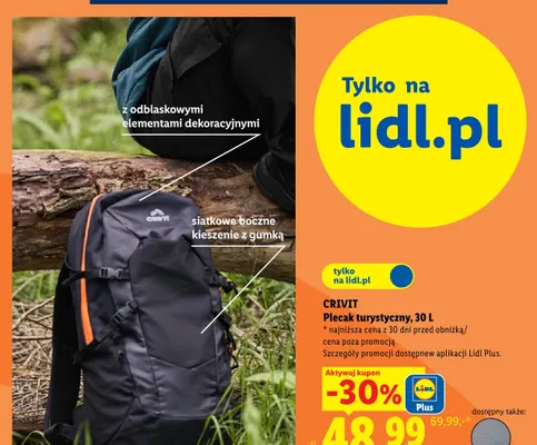 Plecak turystyczny Crivit 30 l promocja w Lidl
