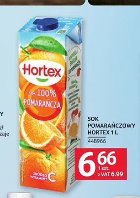 Sok pomarańczowy Hortex promocja w Selgros