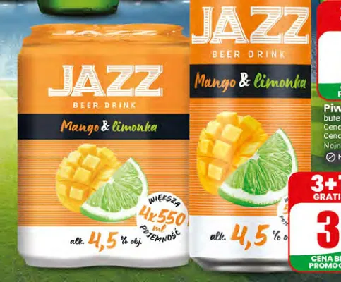 Napój piwny Jazz Mango & limonka promocja w Dino