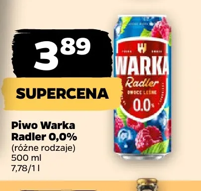 Piwo bezalkoholowe Warka Radler promocja w Netto