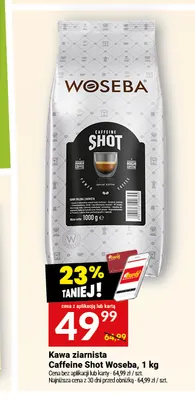 Kawa ziarnista Caffeine Shot Woseba promocja w Twój Market