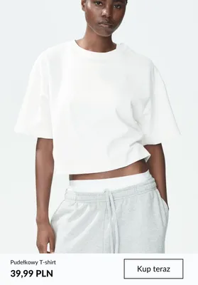T-shirt pudełkowy promocja w H&M