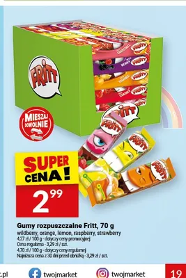 Gumy rozpuszczalne Fritt promocja w Twój Market