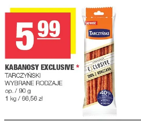 Kabanosy Exclusive Tarczyński promocja w SPAR