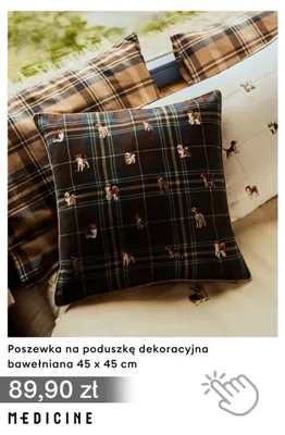 Poszewka na poduszkę dekoracyjna bawełniana 45x45 cm Medicine promocja w Medicine