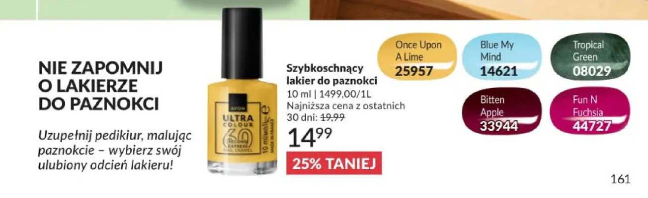 Szybkoschnący lakier do paznokci Avon Ultra Colour Once Upon A Lime promocja w AVON