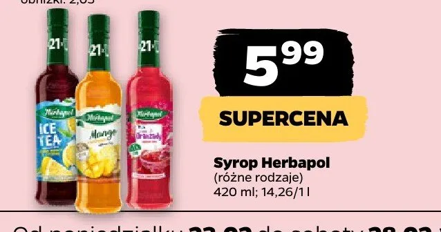 Syrop (różne rodzaje) promocja w Netto