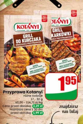 Przyprawa Kotanyi Grill Karkówki promocja w Dino