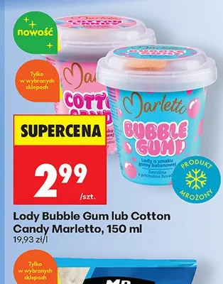 Lody Cotton Candy Marletto 150 ml promocja w Biedronka