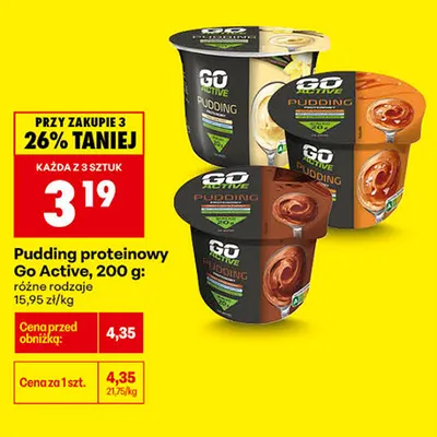 Pudding proteinowy Go Active promocja w Biedronka