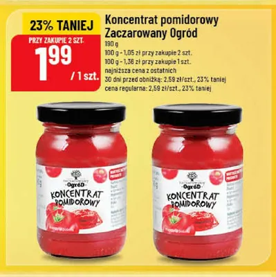 Koncentrat pomidorowy Zaczarowany Ogród promocja w POLOmarket