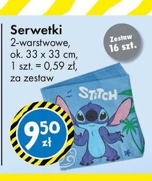 Serwetki Lilo i Stitch 16-pak promocja w Tedi
