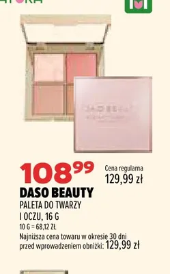Paleta do twarzy i oczu Daso Beauty promocja w Drogerie Natura