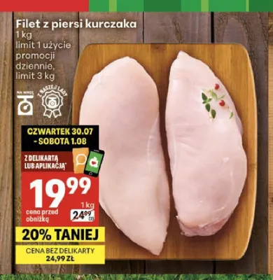 Filet z piersi kurczaka Z Naszej Lady promocja w Delikatesy Centrum