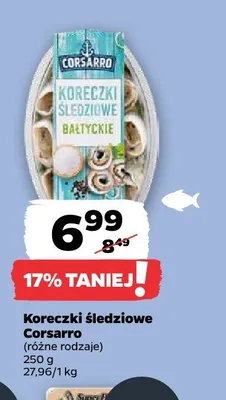 Koreczki śledziowe Corsarro promocja w Netto