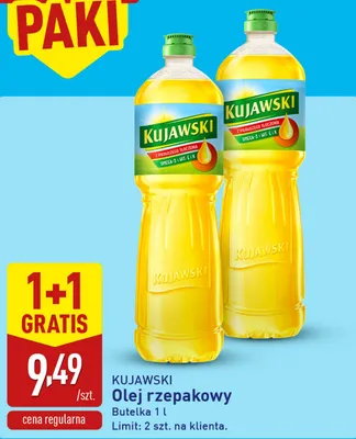 Olej rzepakowy Kujawski promocja w Aldi