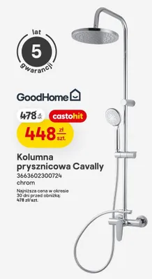 Kolumna prysznicowa Cavally chrom GoodHome promocja w Castorama