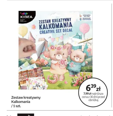 Zestaw kreatywny Kalkomania Kidea promocja w Empik