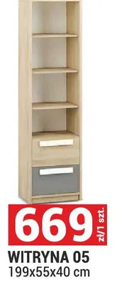 Witryna 05 199x55x40cm promocja w Merkury Market