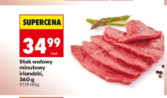 Stek wołowy minutowy irlandzki promocja w Biedronka