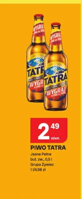 Piwo Tatra Jasne Pełne promocja w Chorten