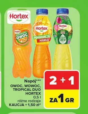 Napój Hortex Pomarańcza Mango promocja w Carrefour