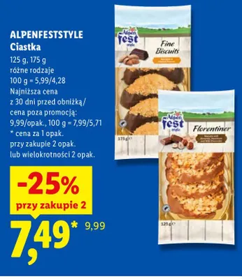 Ciastka Alpenfest Style promocja w Lidl