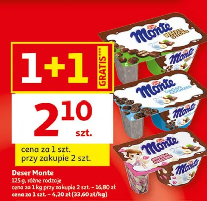 Deser Monte różne rodzaje promocja w Auchan