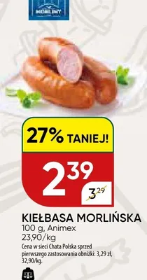 Kiełbasa morlińska promocja w Chata Polska